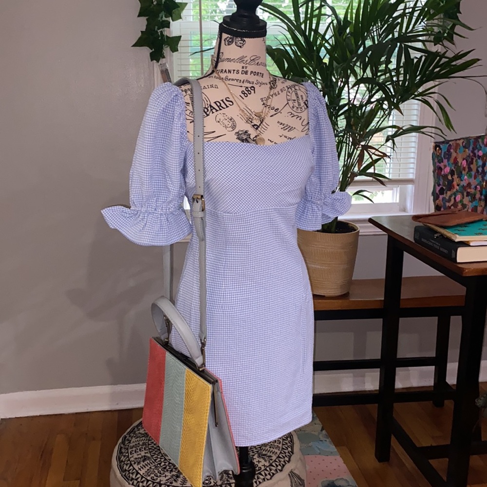 Fashion Nova Vintage Puff Sleeve Mini Dress - Picture 2 of 7